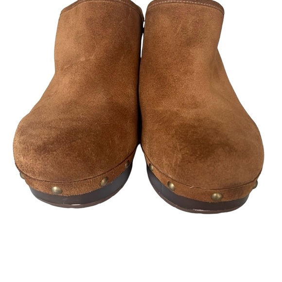 UGG  MARSALIS Chestnut Suede Clogs Size 10 - Picture 2 of 7